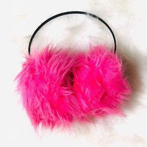Hot Pink faux fur ear muffs
